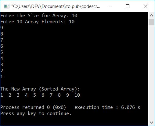 insertion sort using function c++