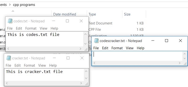 merge content of two files into third c++