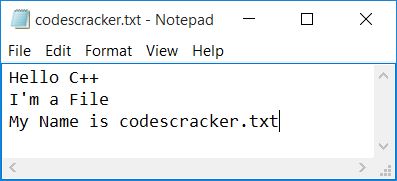 read and display file content c++