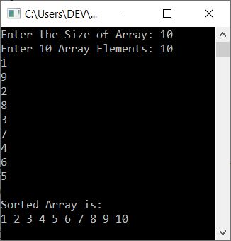 selection sort c++