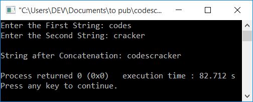 string concatenation without strcat c++