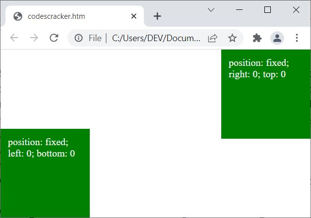 css position property