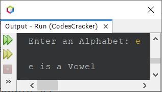 check vowel in java program