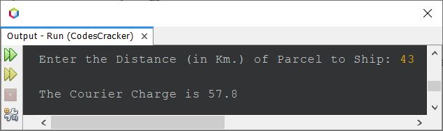 courier charge program in Java