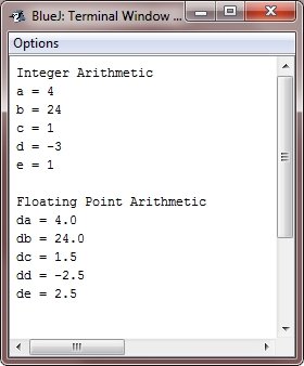 java basic arithmetic operators