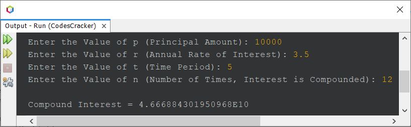 java calculate compound interest