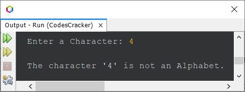 java check alphabet using if else