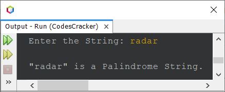 java check palindrome string