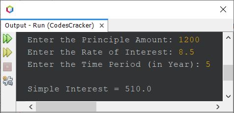 java compute simple interest