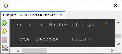 java convert days to seconds