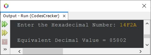 java convert hexadecimal to decimal