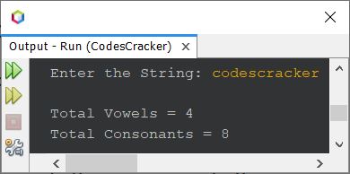 java count vowels in string