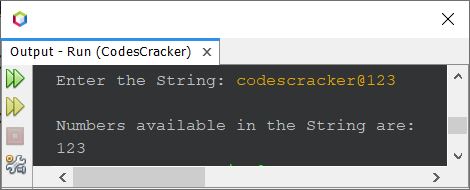 java extract numbers from string