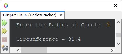 java find circumference of circle