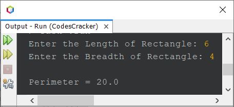 java find perimeter of rectangle