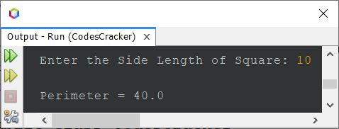 java find perimeter of square