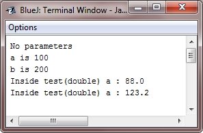 java methods overloading example