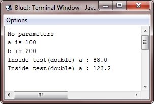 java methods overloading