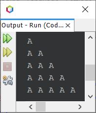 java print alphabet pattern