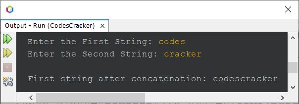 java program concatenate two strings