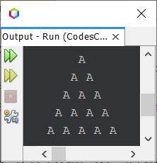 java program print pyramid pattern of alphabet