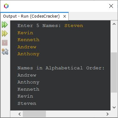 Java Program sort string