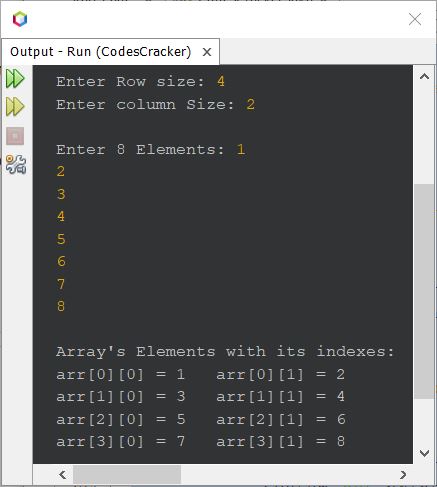 java two dimensional program