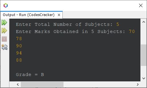 student grade program in java