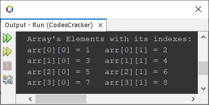 two dimensional array program example java