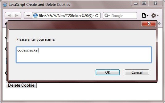 create and read cookies javascript example