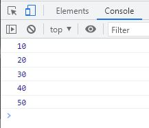 for loop in javascript