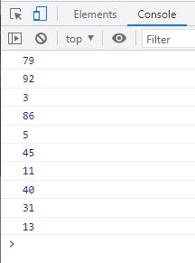 javascript 10 random numbers between 1 to 100