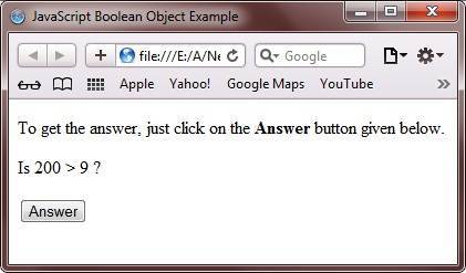 javascript boolean object