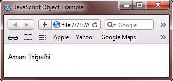 javascript object example