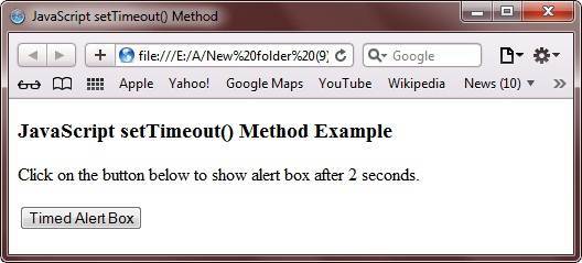 javascript settimeout method