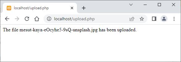 php file upload file uploaded example