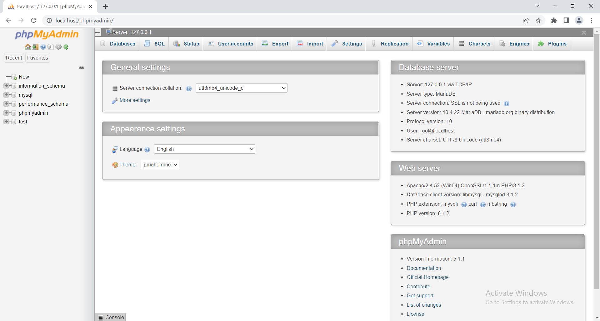 php mysql create database manually