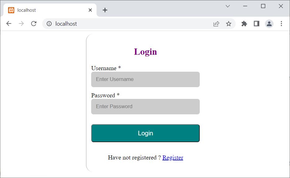 php mysqli login page