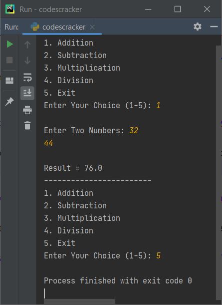 calculator code python