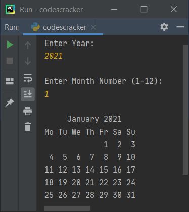 calendar python