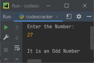 check odd even python