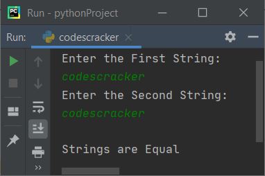 comparing strings program python