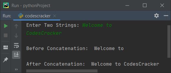 concatenate two strings python