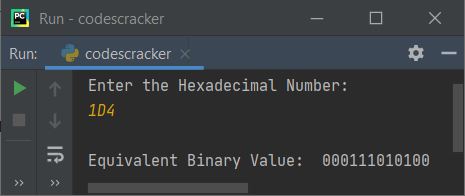 convert hexadecimal to binary python