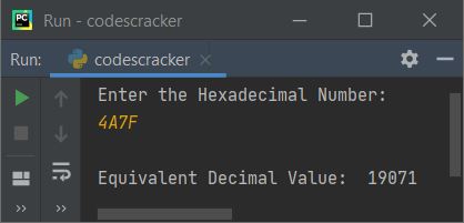 convert hexadecimal to decimal python