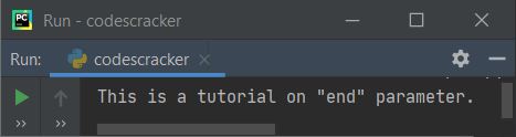 end parameter in python