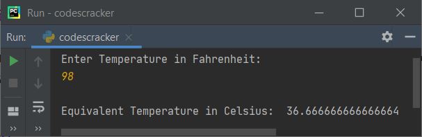 fahrenheit to celsius python