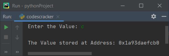 find address of variable python