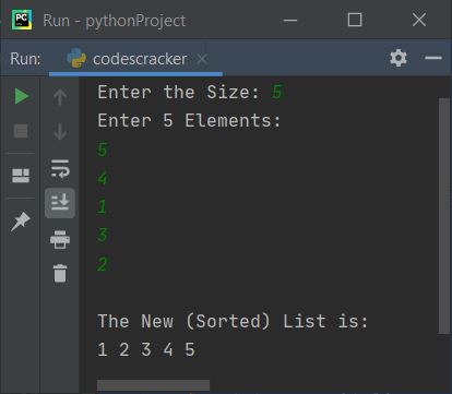 insertion sort in python