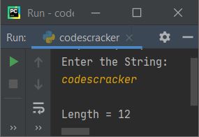 length of string program python